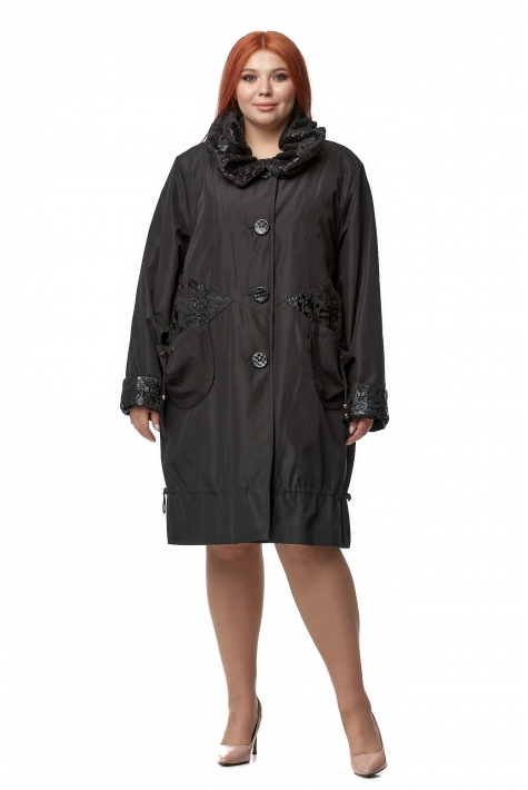Женское пальто из текстиля с воротником 8016781